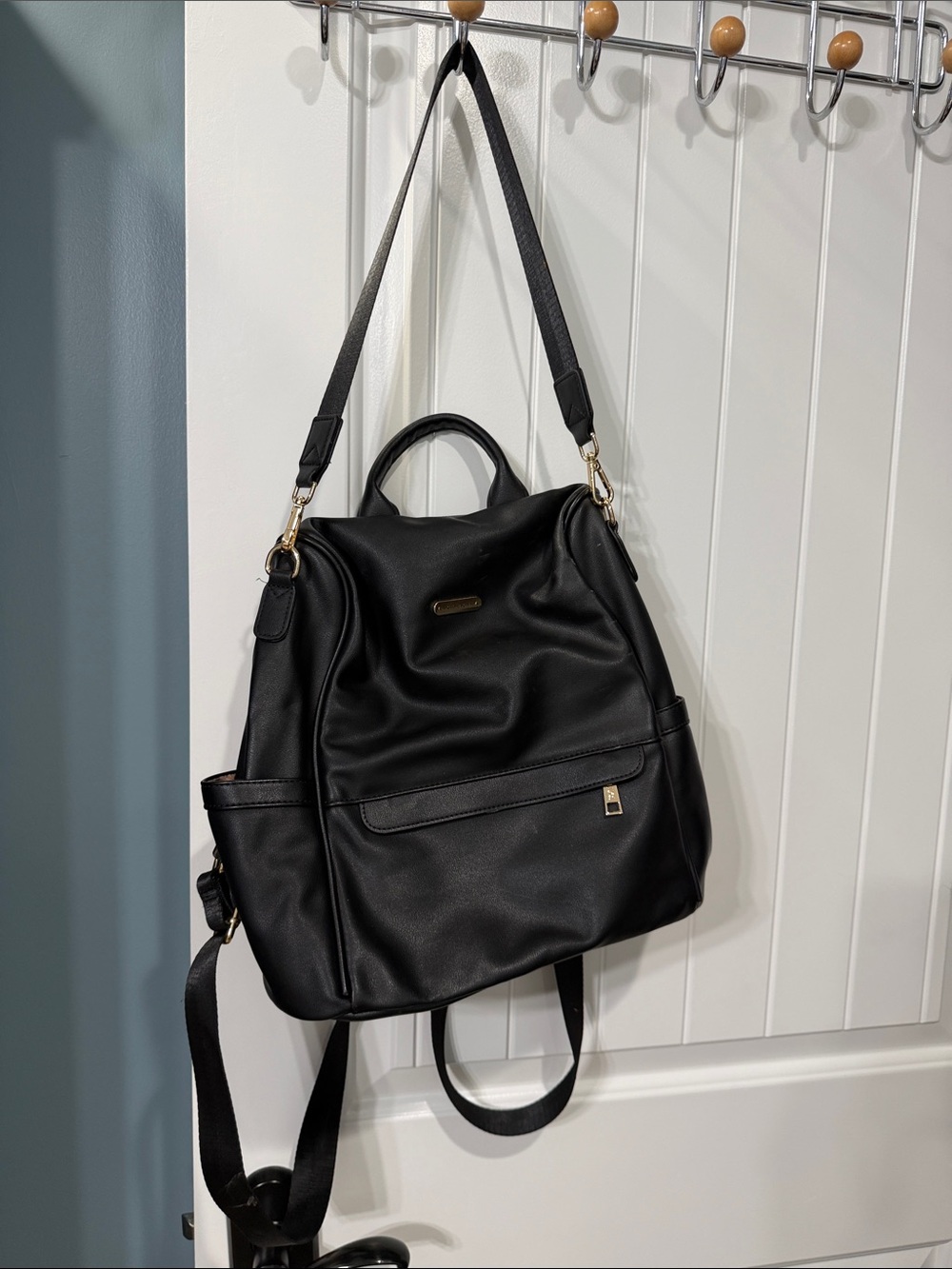 Black Women's Convertible Backpack Tote - Unbranded